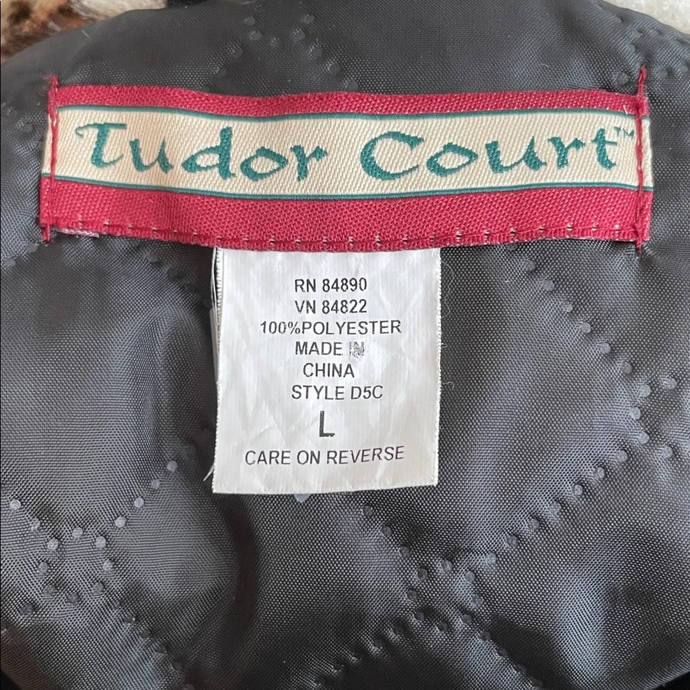 Tudor Court Faux‎ Fur Leopard Fuzzy Quilted Coat Size Large - Picture 9 of 9